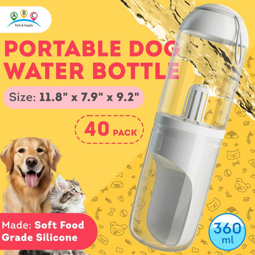 Stay Hydrated on the Go: Portable 12 Oz Dog Water Bottle Dispenser with Silicone Strap & Cotton Filter